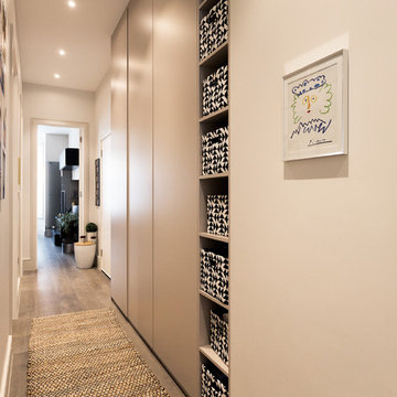 Bespoke hallway joinery solution at Netherhall Gardens Projects, Hampstead, Lond