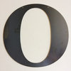 Rustic Large Letter "O", Painted Black, 18"