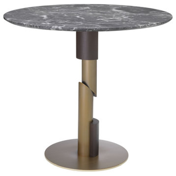 Gray Marble Pedestal Dining Table | Eichholtz Flow
