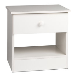 Prepac Edenvale White 1-Drawer Nightstand - Nightstands And Bedside Tables