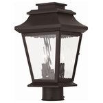 Livex Lighting - Livex Lighting 20234-07 Hathaway - 2 Light Outdoor Post Top Lantern - This outdoor post lantern light looks great near gHathaway 2 Light Out Bronze Clear Water G *UL Approved: YES Energy Star Qualified: n/a ADA Certified: n/a  *Number of Lights: 2-*Wattage:60w Candalabra Base bulb(s) *Bulb Included:No *Bulb Type:Candalabra Base *Finish Type:Bronze