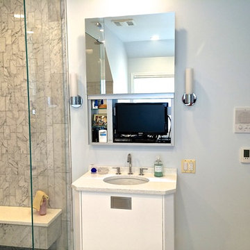 Hidden TV behind mirror