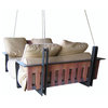 Manhattan Twin Swingbed, Painted Clay Pot, Cypress Wood, Frame Only