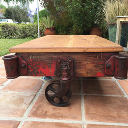 Rail Cart Coffee Table - Coffee Tables