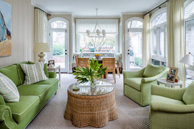 Photo of a contemporary sunroom in Atlanta.