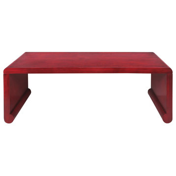 Dann Foley Lifestyle Chow Coffee Table Red Wash Finish
