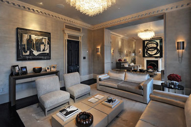 Photo of a large contemporary living room in London.