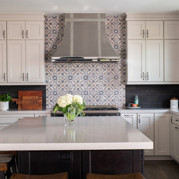 Accent Tile Behind Range in Anaheim Hills Kitchen Remodel