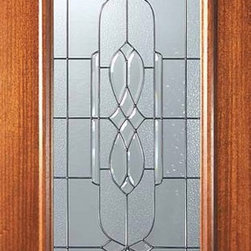 Slab Entry Single Door 80 Mahogany Kensington Full Lite Glass - Front Doors