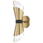 Mitzi by Hudson Valley Lighting - Angie 15"H LED Wall Sconce with Black Accents, Clear Glass, Finish: Aged Brass - We get it. Everyone deserves to enjoy the benefits of good design in their home - and now everyone can. Meet Mitzi. Inspired by the founder of Hudson Valley Lighting's grandmother, a painter and master antique-finder, Mitzi mixes classic with contemporary, sacrificing no quality along the way. Designed with thoughtful simplicity, each fixture embodies form and function in perfect harmony. Less clutter and more creativity, Mitzi is attainable high design.