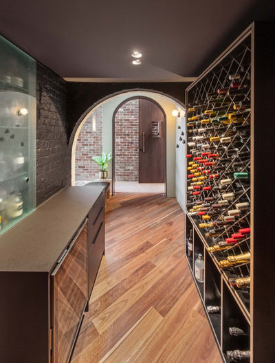 Industrial Wine Cellar by CplusC Architects + Builders