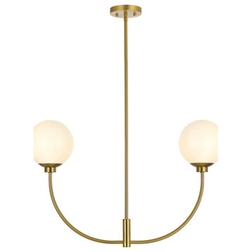 Living District Nyomi 30" Chandelier in Satin Gold