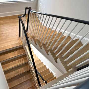 Project #142 | Transitional Staircase with Over-the-Post Balustrade