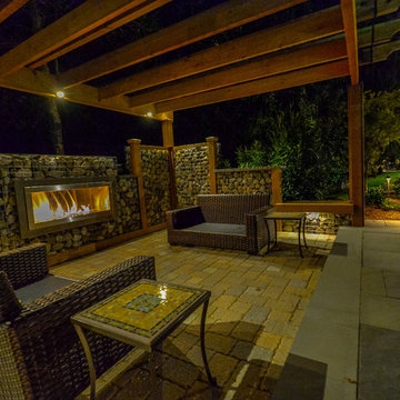 Fireplace at night