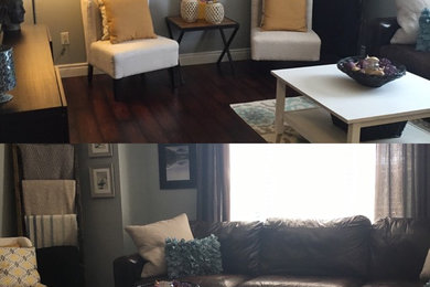 Example of a family room design in Toronto