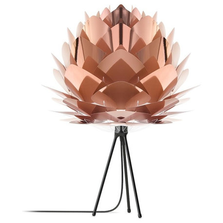 Silvia 31" H Table Lamp, Black/Copper