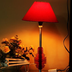 Indian Designs Fashion Metal Crystal Designs Lamp - Table Lamps