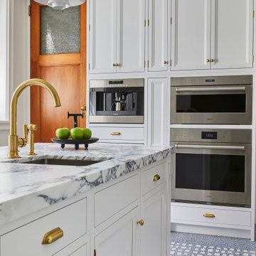Classic White Kitchen with Contemporary Accents