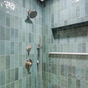 Modern Botanical Primary Bath Remodel Shawnee, KS