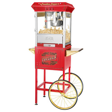 Paducah Popcorn Machine 3-Gallon Antique Popper With Cart, 8oz Kettle