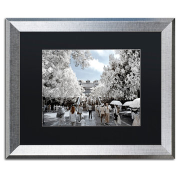 Philippe Hugonnard 'Sunday Temple' Art, Silver Frame, Black Matte, 20"x16"