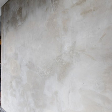 Concrete Finish Hi-Rise Condo Kitchen