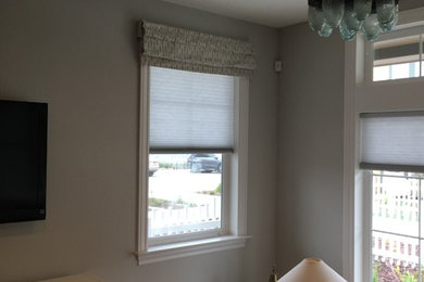 Honeycomb, Fabric Valances, Wood Blinds, Drapery