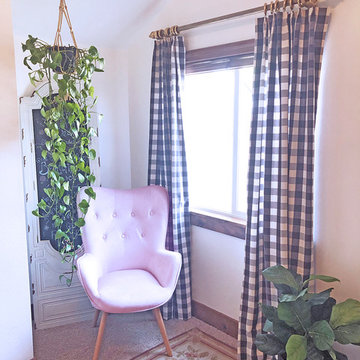 Black & White Buffalo Check Drapes