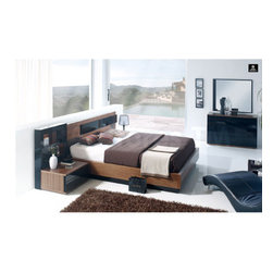 Jana Bedroom Set (Bed, Dresser, Mirror and 2 Nightstands) By ST, Spain - Bedroom Furniture Sets