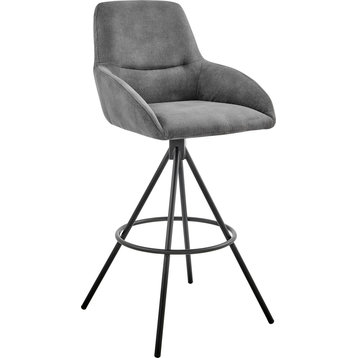 Odessa Bar + Counter Stool - Charcoal, Counter Height