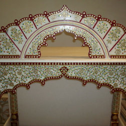 golden painted marble temples - Home Decor