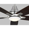 Monte Carlo Lowden 52" Ceiling Fan WithLED Light Kit 5LWDR52BSD Brushed Steel