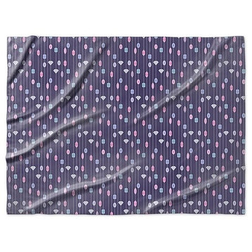 "It's Raining Gems" Sherpa Blanket 80"x60"