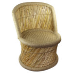 Natural Geo Home Furnishings - Natural Geo Handwoven Jute Decorative Large Chair, Set of 2 - *These chairs serve as a great accent piece for any room, matching stools available separately