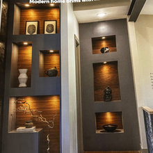 Living Room, Foyer, Fireplace & Dining Room