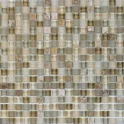 Bestview Glass Mosaic 5/8" x 5/8" Brown Staccato 201587 - Tile