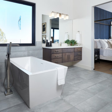 Icon Large Format Porcleain Tile Master Bathroom Floor