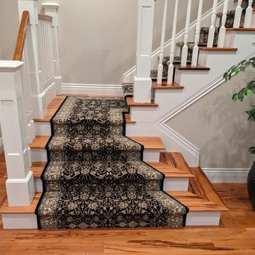 Ancient Garden 57120-3464 Navy 31 Inch Custom Stair Install