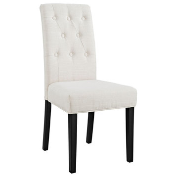Confer Dining Upholstered Fabric Side Chair, Beige