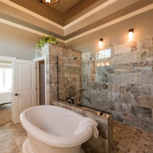 Bathroom wall next to vanity