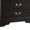 Louis Phillipe II Black 5 Drawer Chest of Drawers