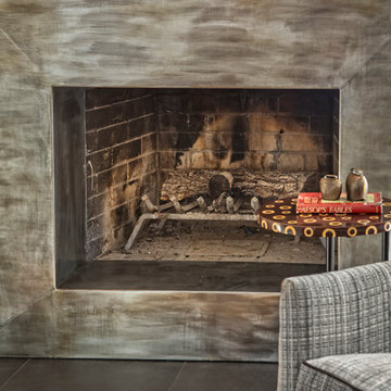 Custom Zinc Fireplace Mantle