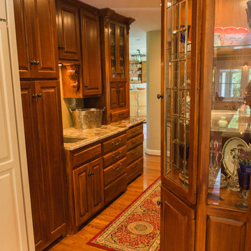 Butler Pantry created by reusing existing kitchen cabinets