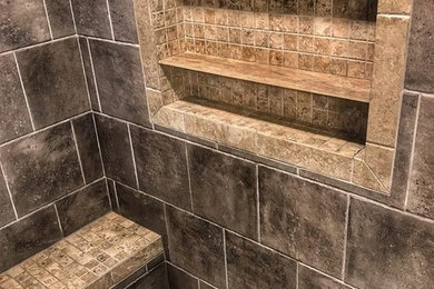 Example of a transitional bathroom design in Atlanta