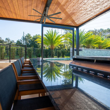 Louvered Pergola over a Pool Deck, New Smyrna Beach FL