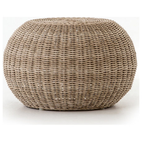 Phoenix Outdoor Accent Stool, Vintage White