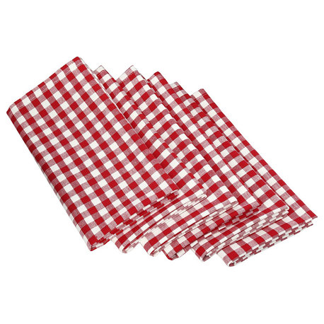 Tango Red Gingham Check Napkin, Set of 6