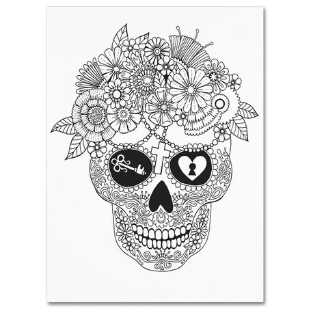 Hello Angel 'Lost Love Sugar Skull' Canvas Art, 32x24