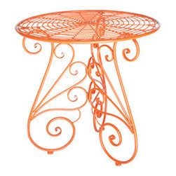 Urban Home Vintage Garden Table in Tangerine - Outdoor Dining Tables