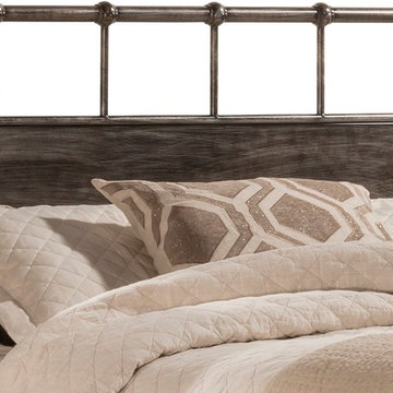 Hillsdale Furniture Grayson King Headboard in Rubbed Black with Frame